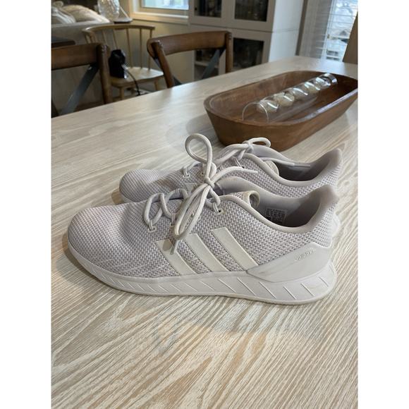 Adidas Questar Flow NXT Triple White Men Size 11.5 Sneaker Worn Twice Very Clean - Picture 5 of 6
